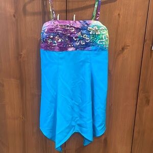 Tie Dye Fairy Mermaid Asymmetrical Hem Tunic